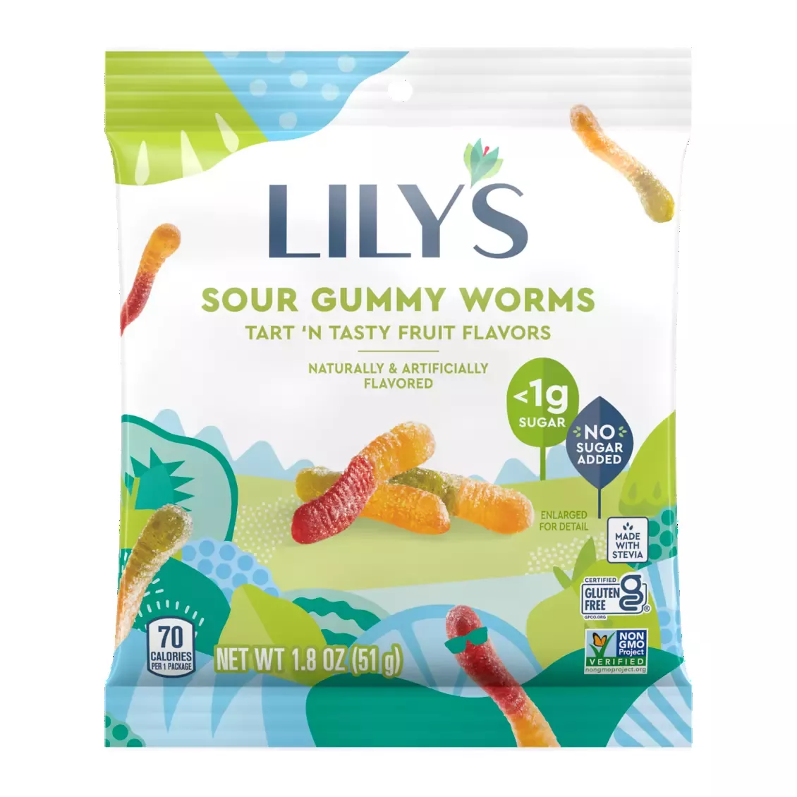 Lily's Gummy Worms 1.8 oz bag