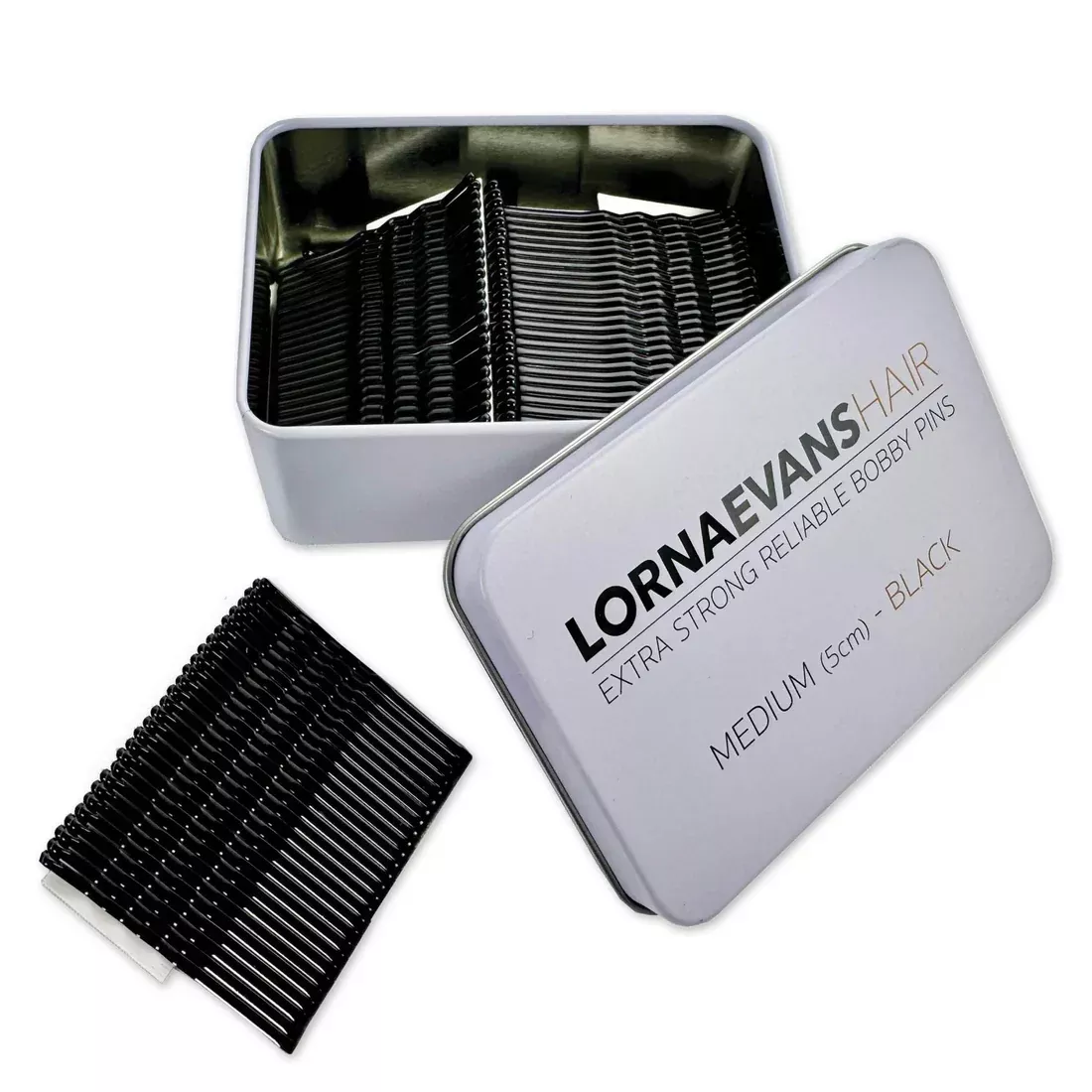 LORNA EVANS HAIR PINSBLACK LARGE7.2 CM
