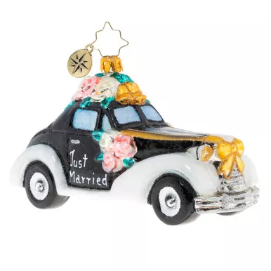 Love & Carriage Ornament by Christopher Radko