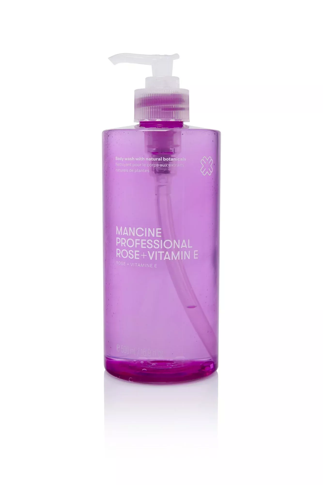 Mancine Body Wash: Rose & Vitamin E 500ml