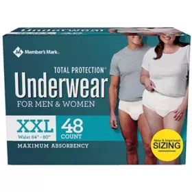 Members Mark Unisex underwear XXL 48ct