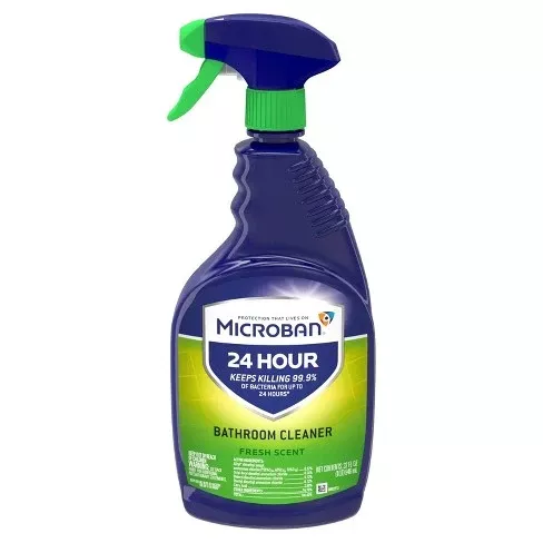 Microban 24 Hour Bathroom and Sanitizing Cleaner, Fresh Scent, 32 fl oz