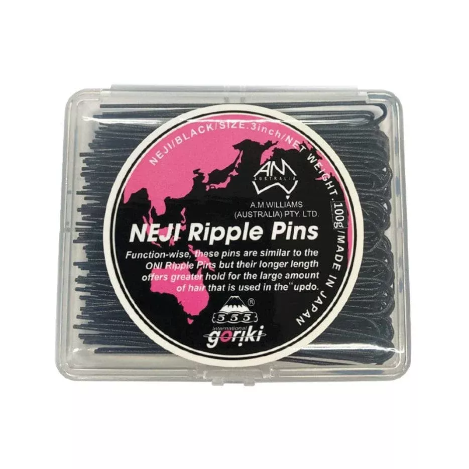 NEJI Ripple Pins 3" BLACK 555100GR
