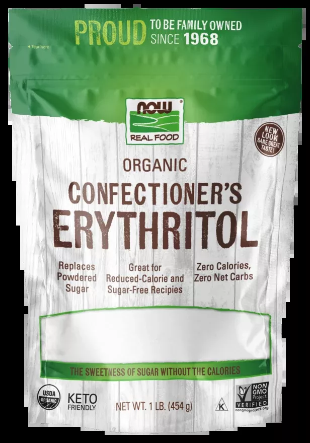 NOW Erythritol, Confectioner's Powder, Organic 1 lb.
