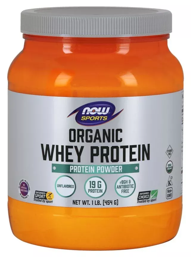NOW Whey Protein, Organic 1 lb