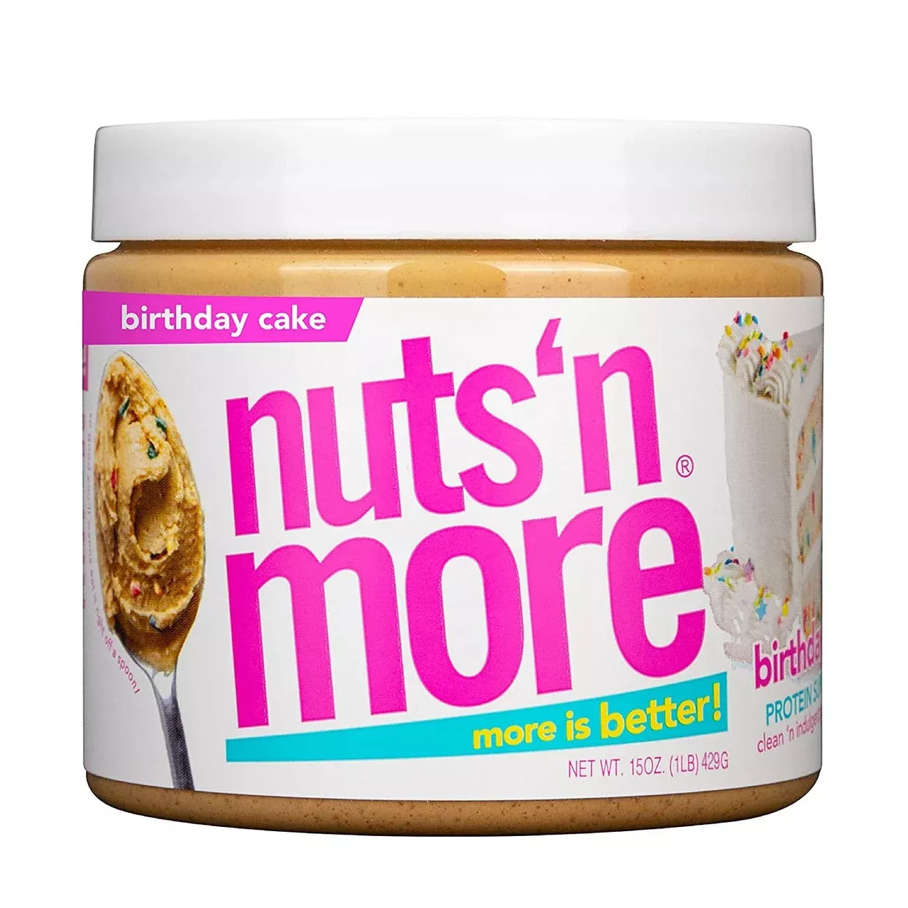 Nuts 'N More High Protein Peanut Butter Spread - Birthday Cake
