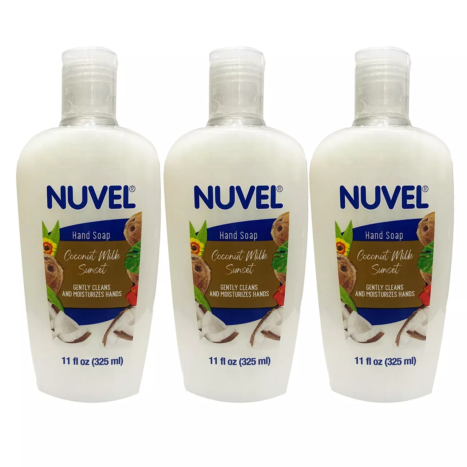 Nuvel Hand Soap Coconut Milk Sunset 11 oz "3-PACK"