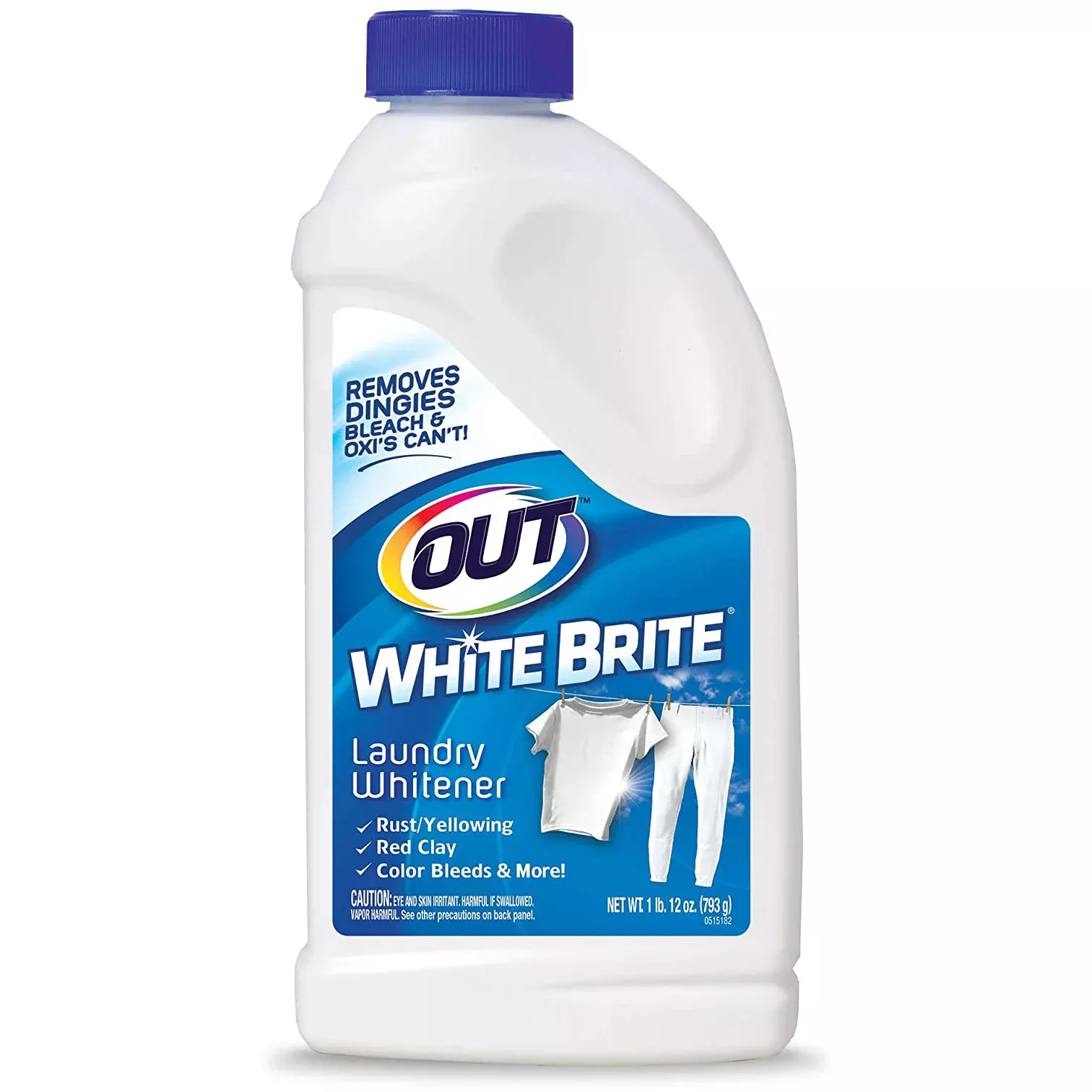 Out White Brite Laundry Whitener Bleach, 12 oz