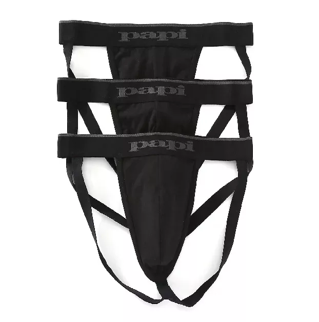 Papi Cotton Stretch Jockstrap Black "3-PACK" 980911-001