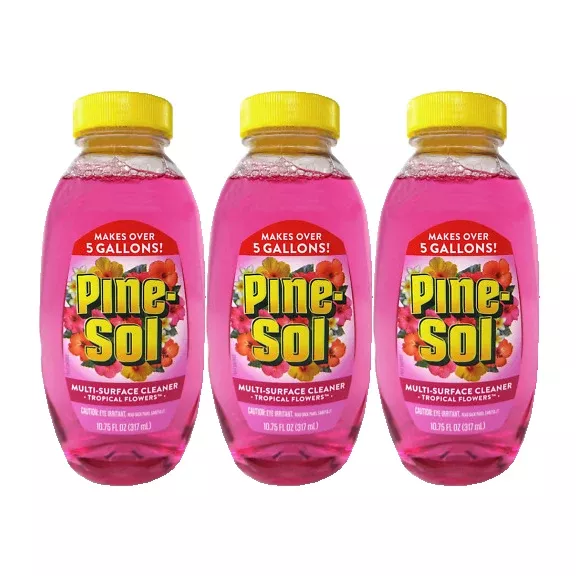 Pine-Sol Multi-surface Cleaner Tropical Flowers (Make over 5 GALLONS) 10.75 oz "3-PACK"