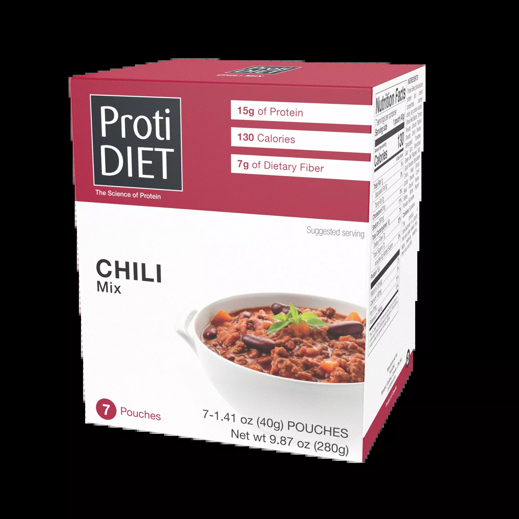 Proti Diet 15g Protein Entree - Chili Mix, 7 Pouches