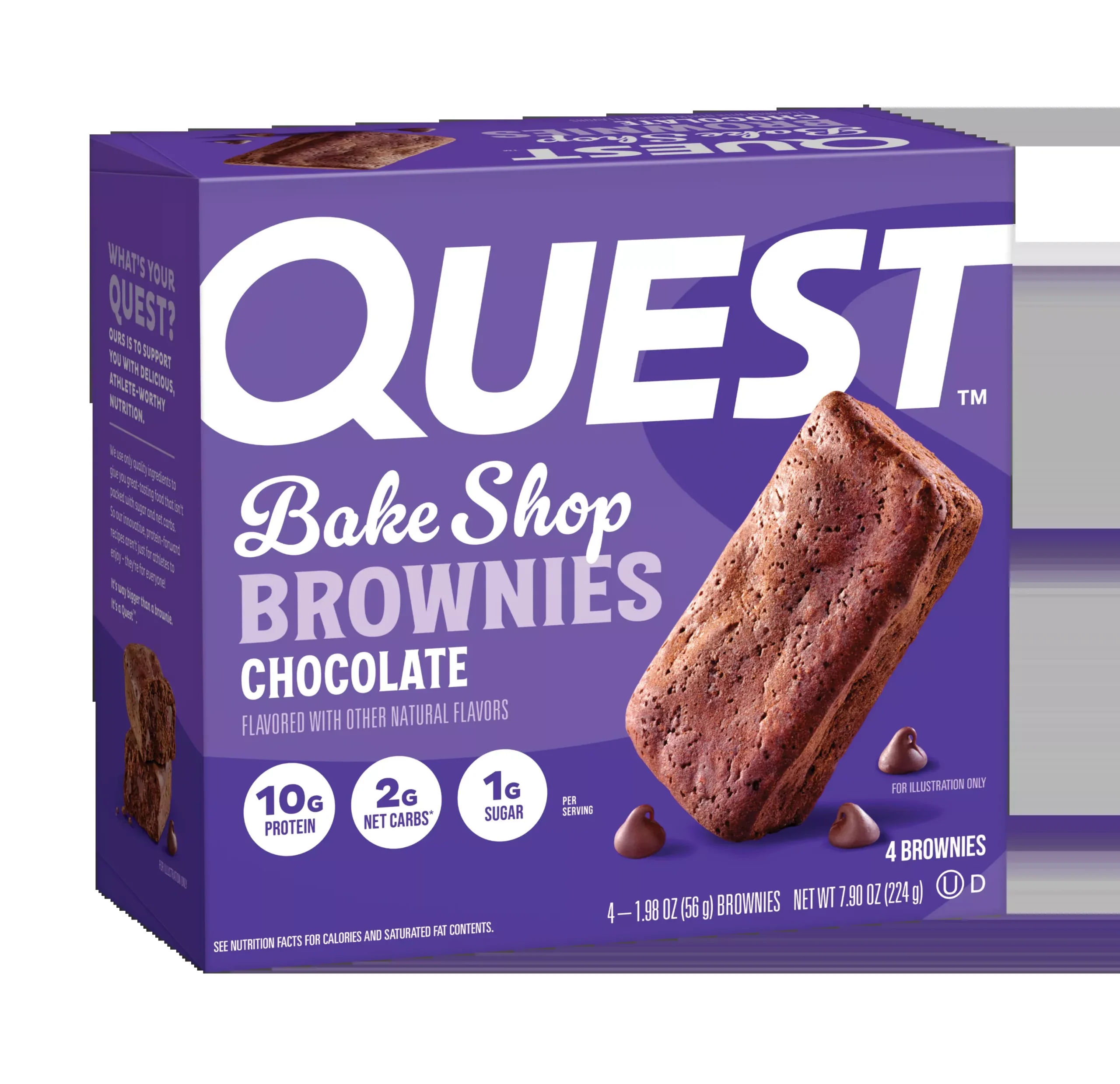 Quest Nutrition Bake Shop Brownies, 4 pack box