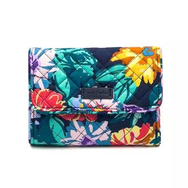 RFID Riley Compact Wallet Happy Blooms by Vera Bradley