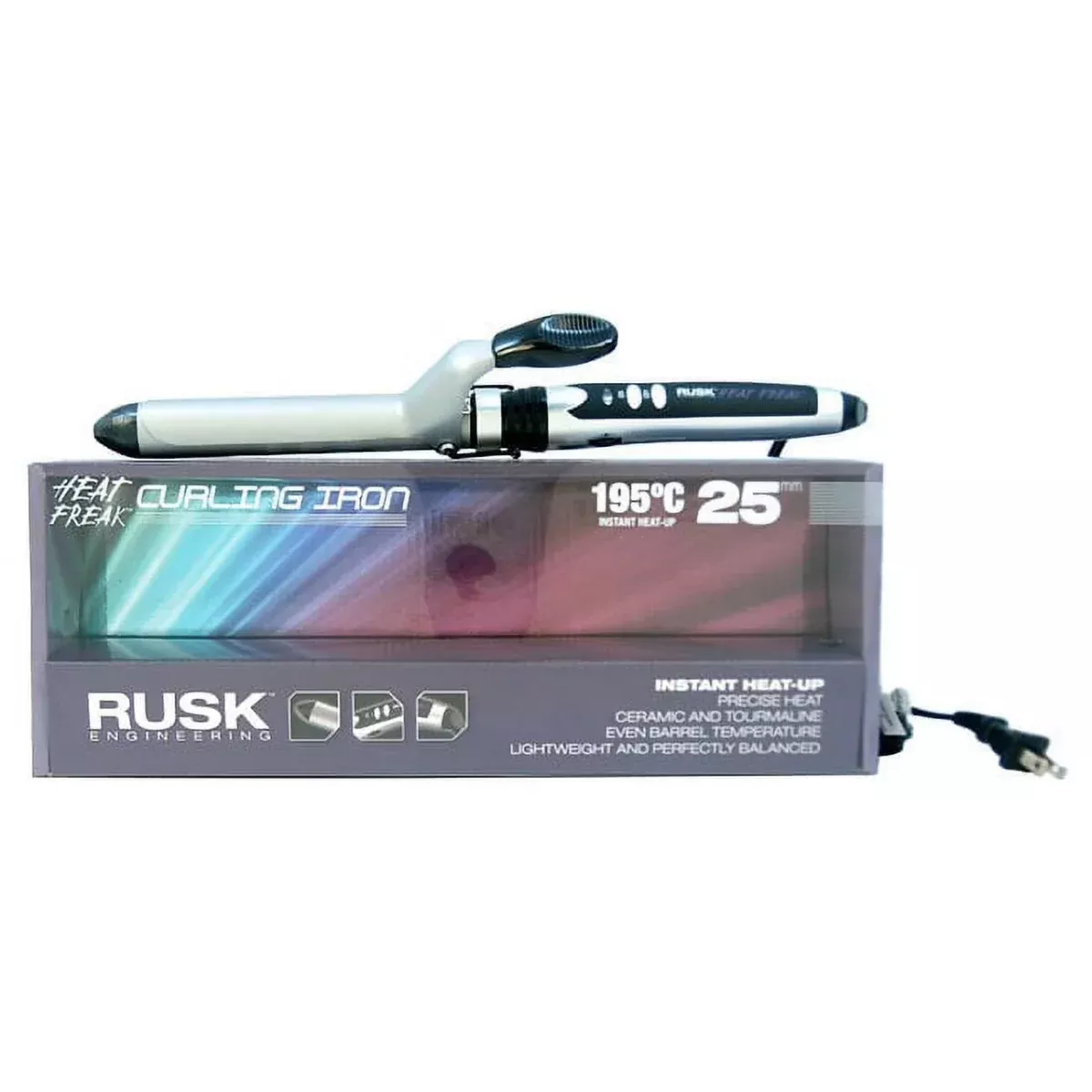 Rusk Heat Freak Professional Ionic Style Auto Hair Waves Curling Iron 25mm - Model # IREHF100SC