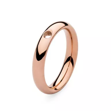 Size 7.5 Rose Gold Basic Small Interchangeable Ring by Qudo Jewelry