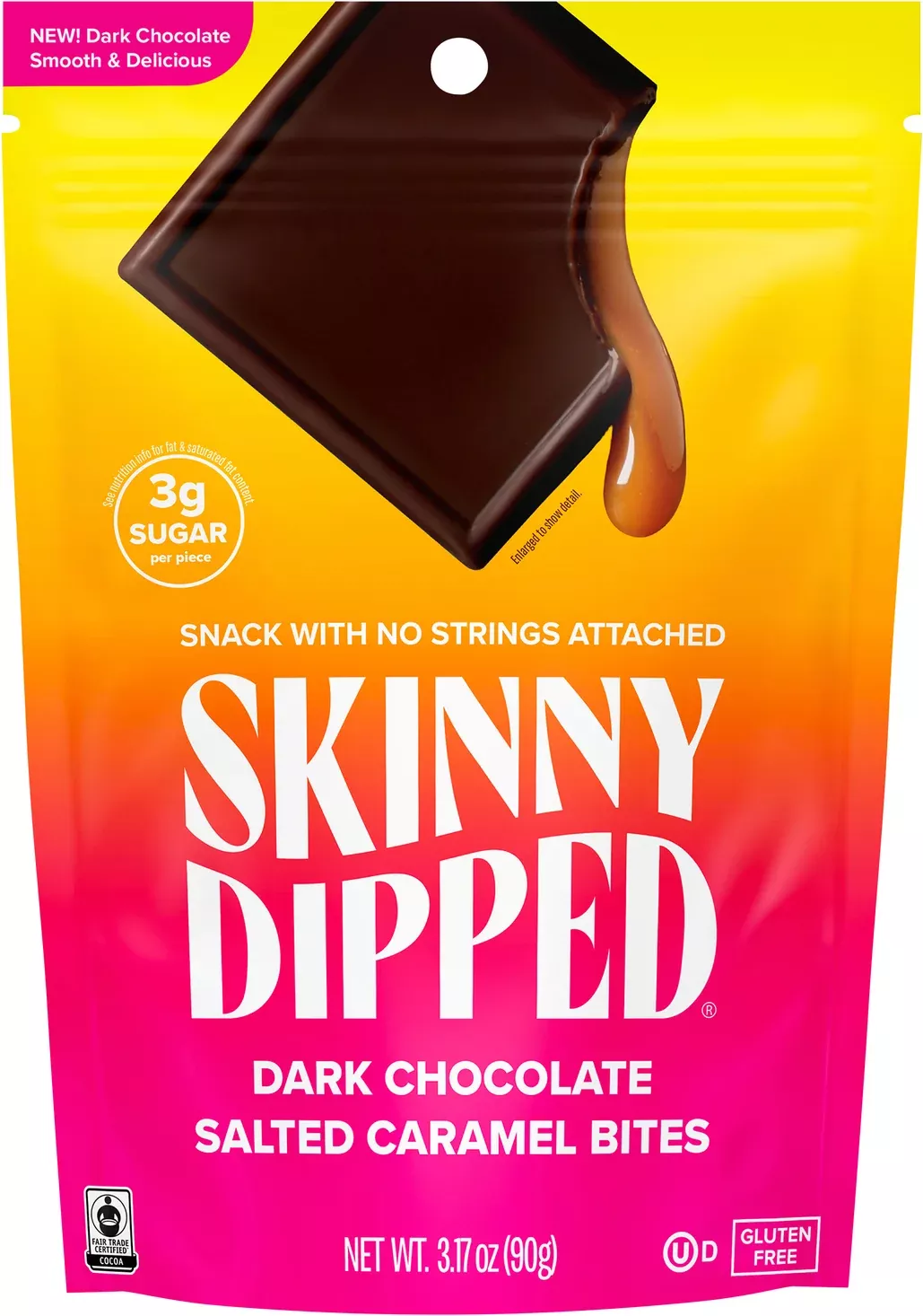 SkinnyDipped Bites - Dark Chocolate Salted Caramel Bites