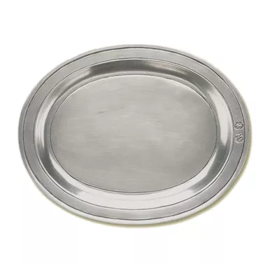 Small Oval Incised Tray by Match Pewter