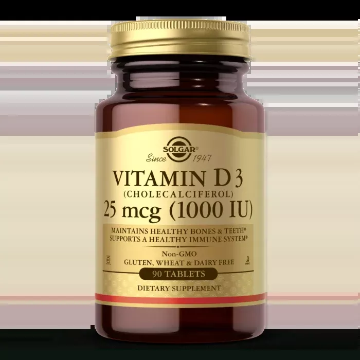 Solgar Vitamin D3 (Cholecalciferol) 25mcg (1000 IU) Tablets