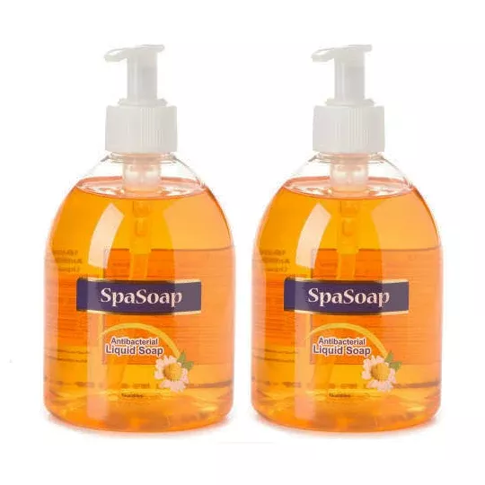 Spa Soap Antibacterial Liquid Soap 16 oz "2-PACK"