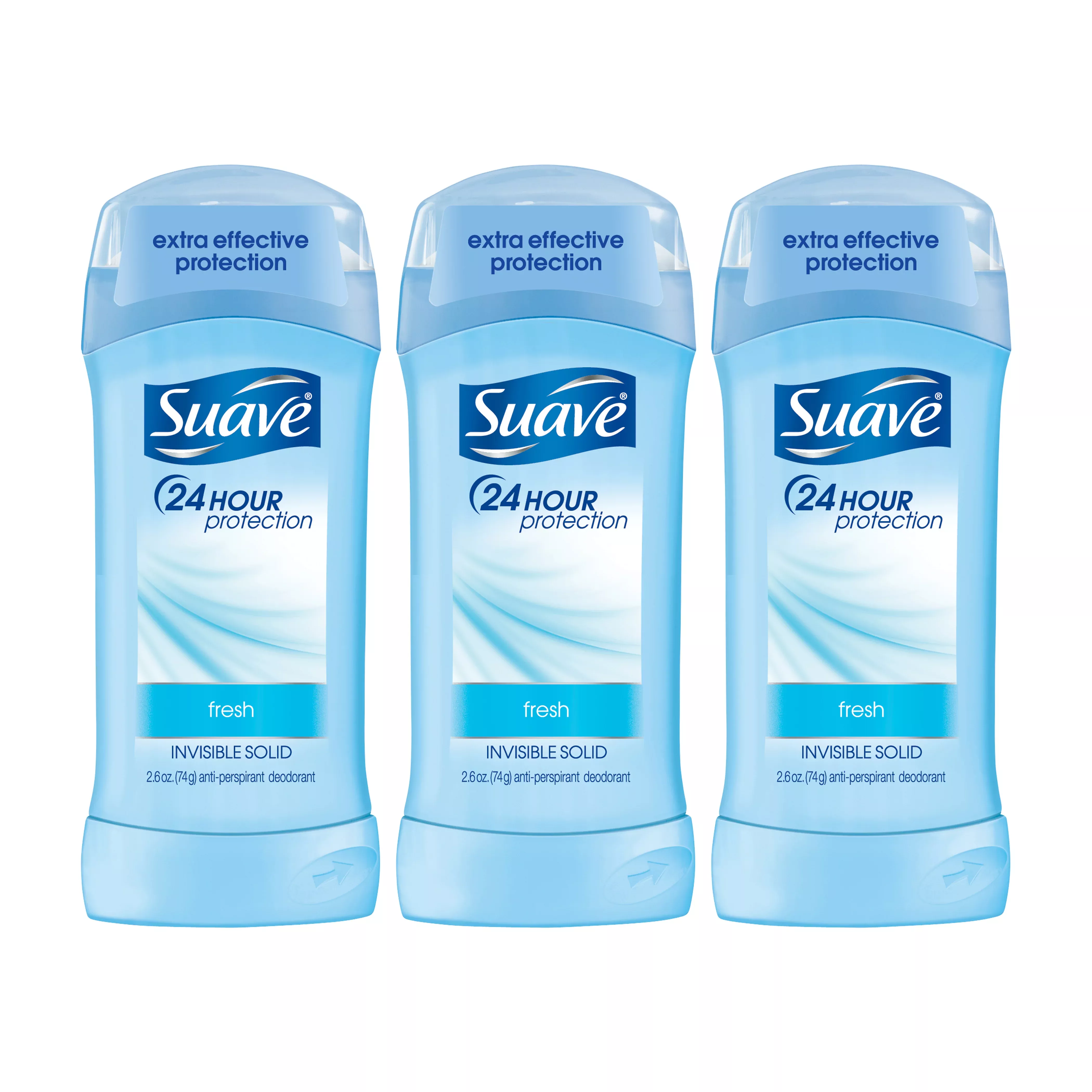 Suave Fresh Invisible Solid Deodorant & Antiperspirant 2.6 oz "3-PACK"