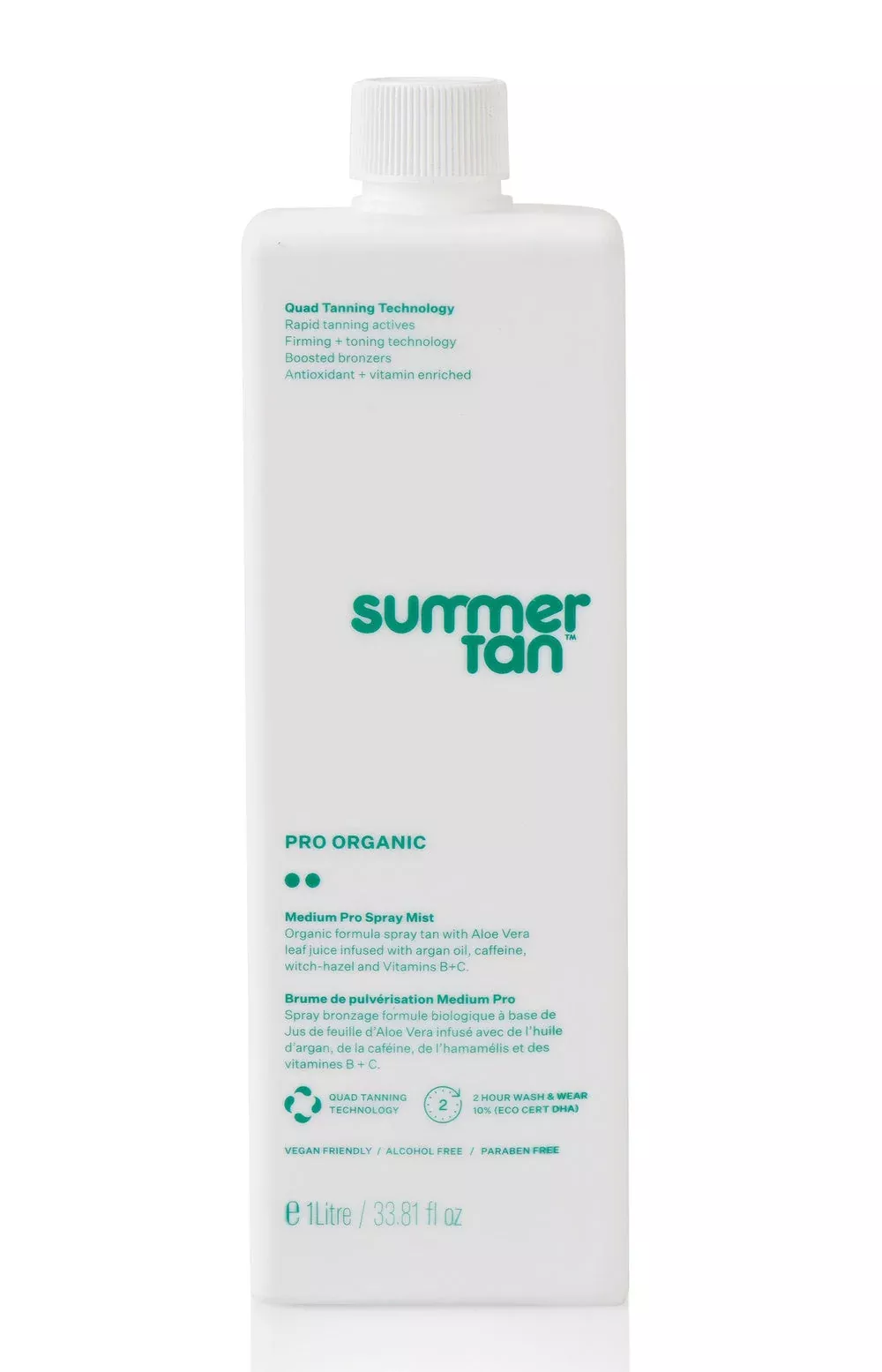 Summer Tan Professional Pro Organic Spray Mist Medium 1 Litre