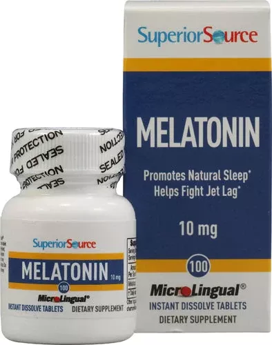 Superior Source Melatonin 10mg, 100 Instant Dissolve Tablets