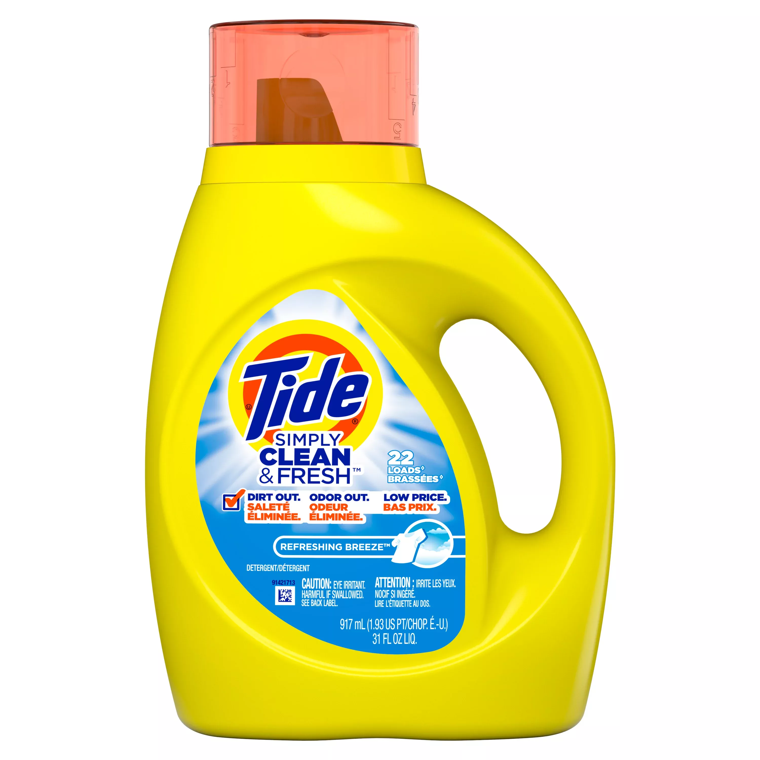 Tide Simply Refreshing Breeze, 22 Loads Liquid Laundry Detergent, 31 fl oz