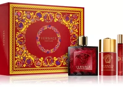 Versace Eros Flame 3pc Gift Set EDP 3.4 oz 100 ml Men