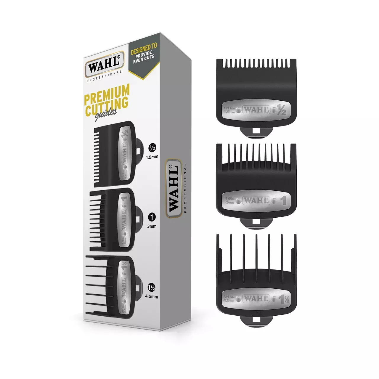 Wahl Premium Guide Comb Pack #1/2, #1, #1 1/2
