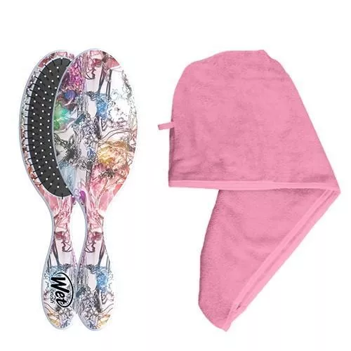 Wet Brush detangle and dry Microfiber Towel Turban