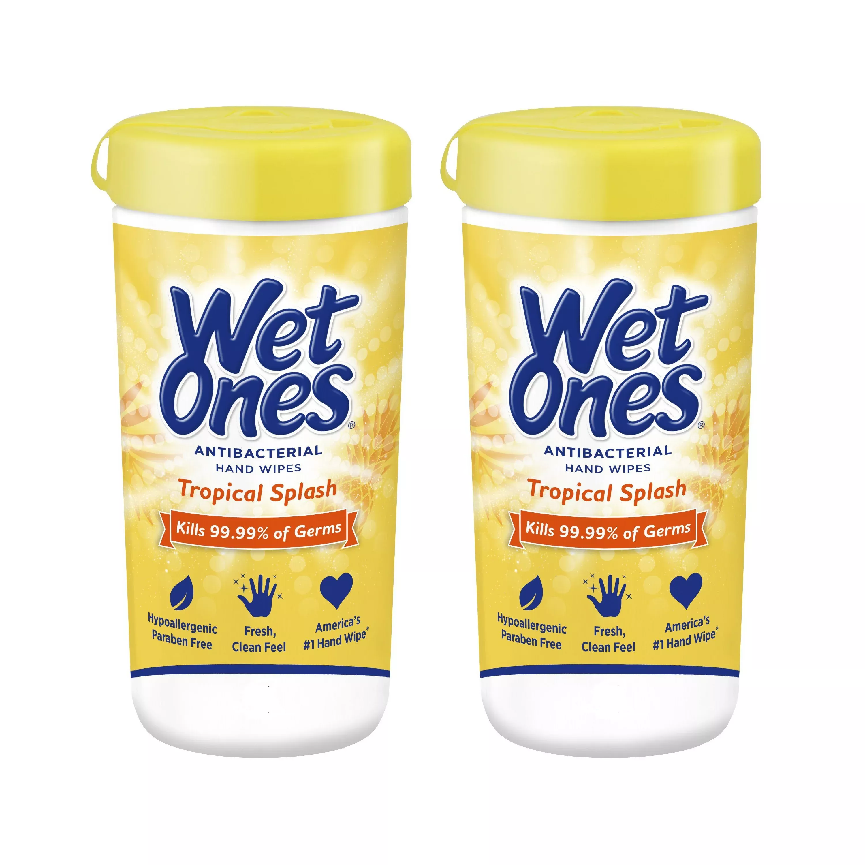 Wet Ones Antibacterial Hand Wipes 40ct (2 pack), Tropical Splash