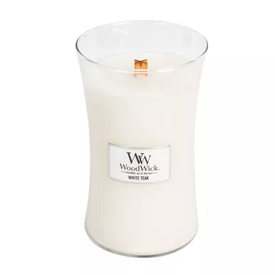 WoodWick Candles White Teak 22 oz. Jar Candle