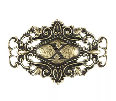 X -Monogram Brass Sentiment - Lenny & Eva