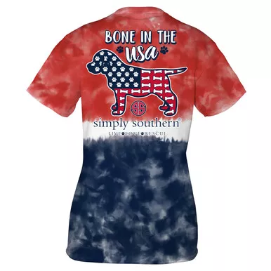 Xlarge America Bone Short Sleeve Tee by Simply Southern