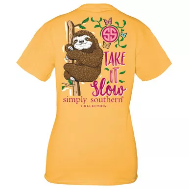XLarge Slow Mustard Short Sleeve Tee by Simply Southern