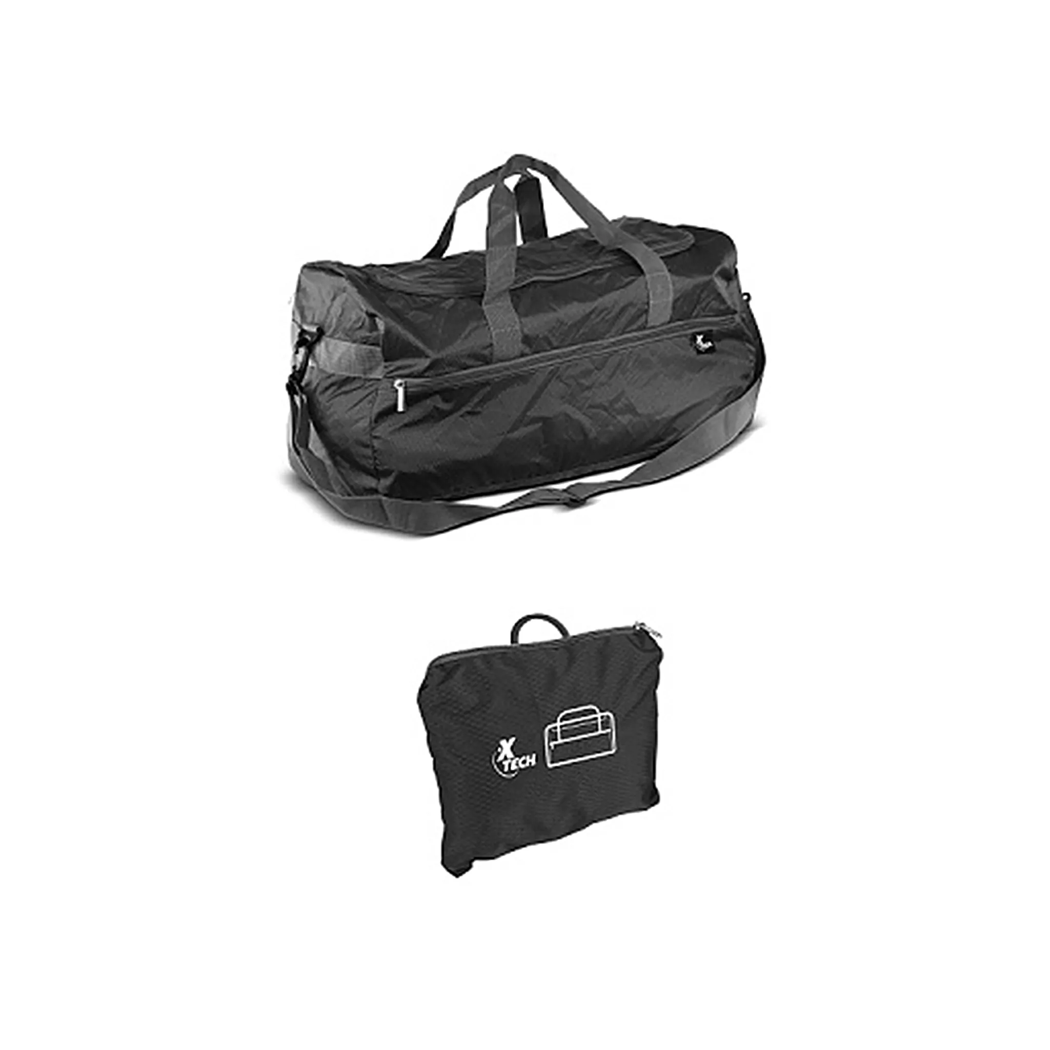 Xtech-Foldable Duffle Bag-Nylon Fabric-Black-XTB