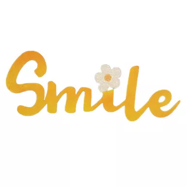Yellow Smile With Flower Magnet - ROEDA HANDPAINTED ORIGINAL