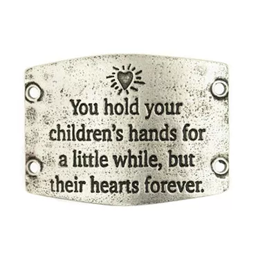 You Hold Your Children's Hands - Large Silver Sentiment - Lenny & Eva