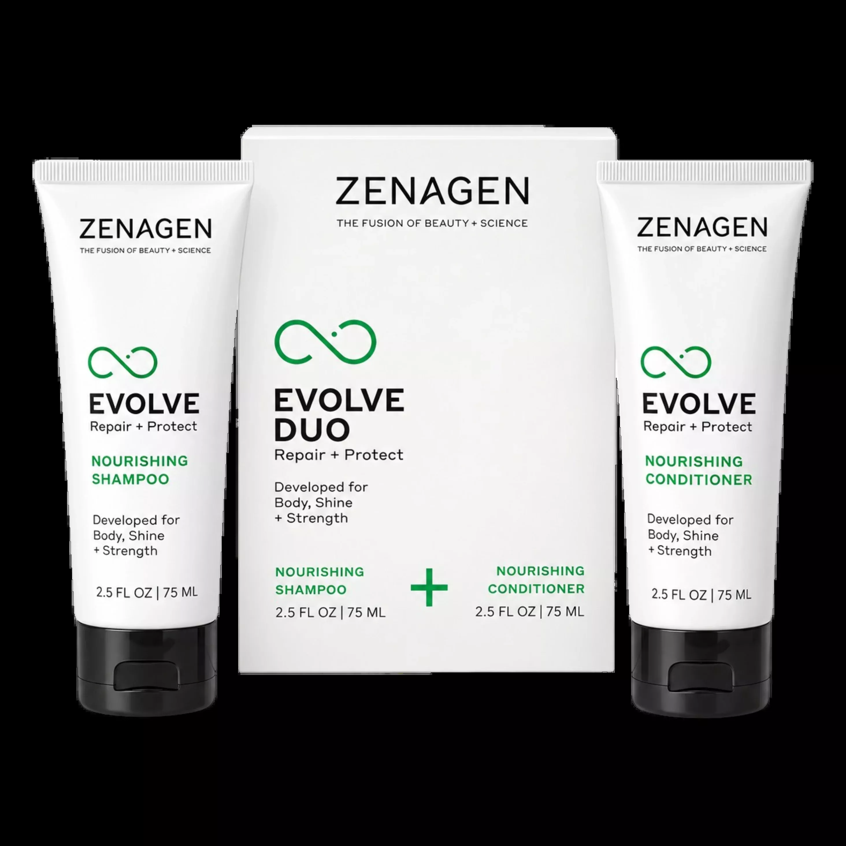 Zenagen Evolve Duo Repair + Product Nourishing Shampoo & Conditioner 2.5 oz