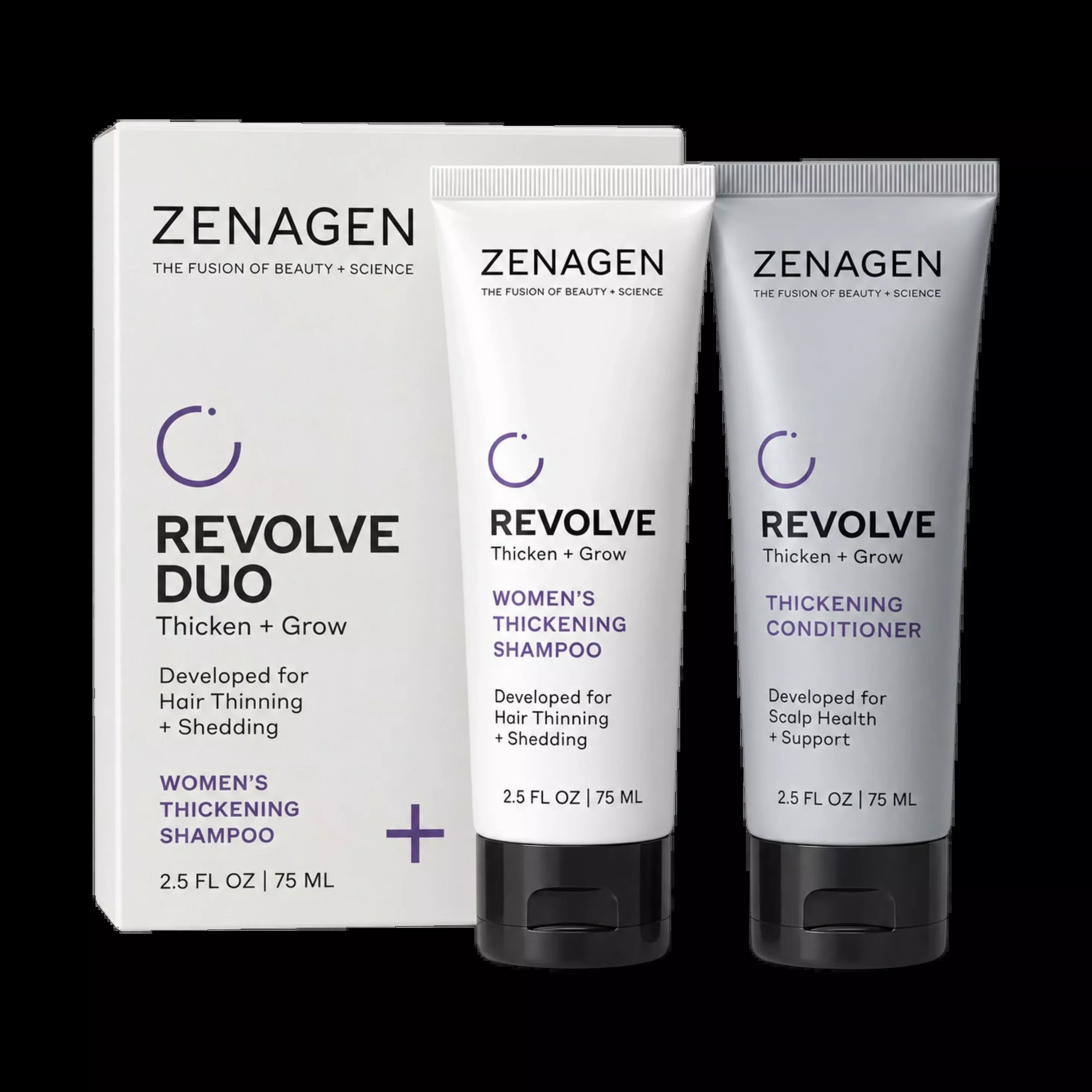 Zenagen Revolve Women’s Thickening Shampoo & Conditioner Duo 2.5 oz